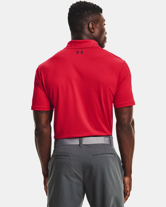 Men's UA Performance Polo Textured, Red, pdpMainDesktop image number 1